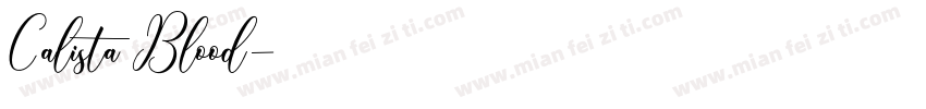 Calista Blood字体转换
